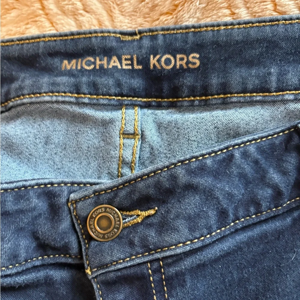 Michael Kors Izzy Skinny Jeans Dark Wash Stretch Denim – Women’s